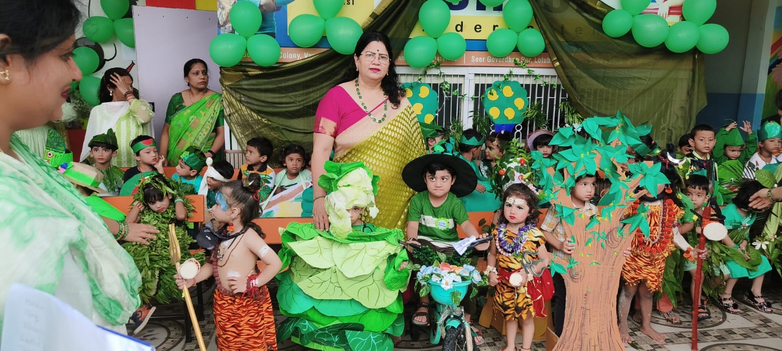 Happy students at Ishita School